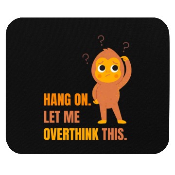 Discover Thoughtful Monkey Illustration Design Mouse Pads