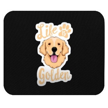 Discover Golden Retriever Illustration Comic Graphics Mouse Pads