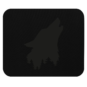Discover Great Black Wolf for Forest Mouse Pads