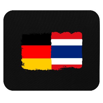 Discover Thailand Flag Germany Flag Half Thai Half German Mouse Pads