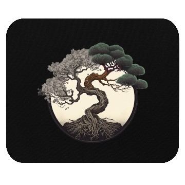 Discover Yin and Yang Bonsai Tree Mouse Pads