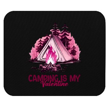 Discover Camping Is My Valentine Mouse Pads