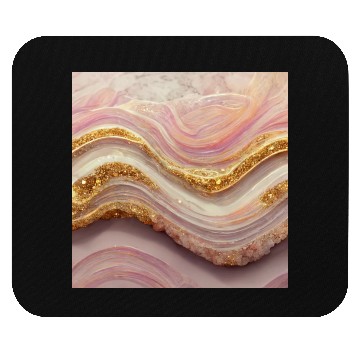 Discover Pink Agate Geode Stone Mouse Pads