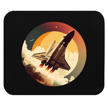 Discover Shuttle Space Ready To The Moon Mouse Pads
