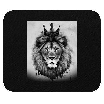 Discover Lion with a crown Mouse Pads