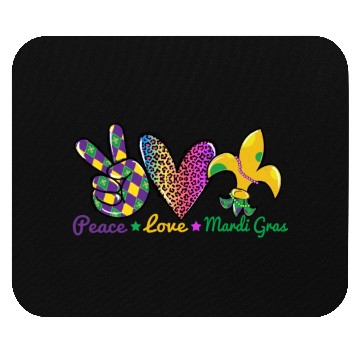 Discover Love Peace Mardi Gras Outfit New Orleans Mouse Pads