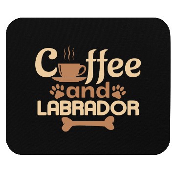 Discover coffe and Labrador pet lover Mouse Pads