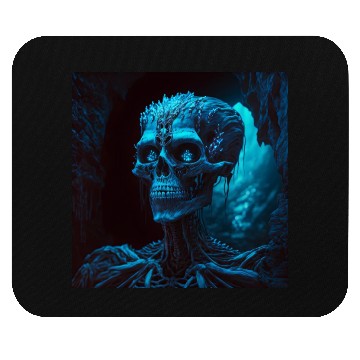 Discover Glamour shot of a skeletal dark witch Mouse Pads