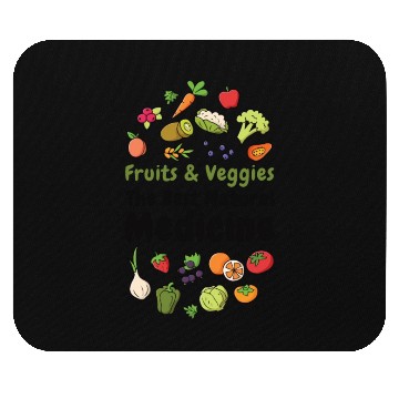 Discover Natural Medicine Vegan Vegetables Fruit Lover Mouse Pads