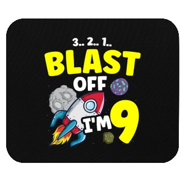 Discover I'm 9 Science Future Scientist Happy Birthday Mouse Pads