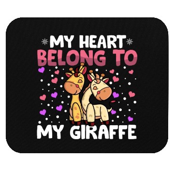 Discover Valentines Day My Heart Belong to My Giraffe Boys Mouse Pads