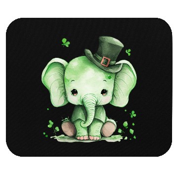 Discover St Patrick's Day Irish Cute Elephant Saint Patrick Mouse Pads