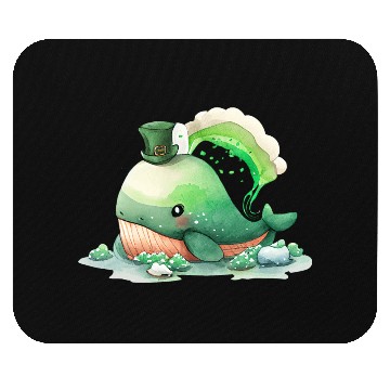 Discover St Patrick's Day Irish Cute Whale Saint Patrick Mouse Pads
