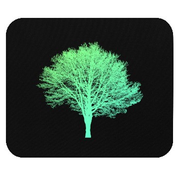 Discover Green tree neon Mouse Pads