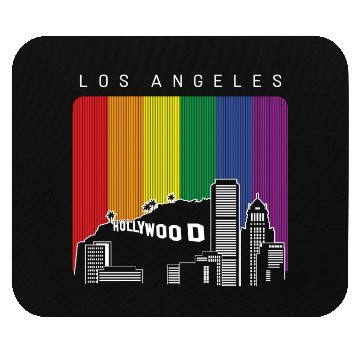 Discover Los Angeles LGBT Rainbow Flag Mouse Pads