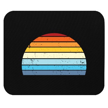 Discover Vintage Distressed Retro Sunset | Red Yellow Blue Mouse Pads
