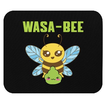 Discover Cute Wasabi Bee Pun Mouse Pads