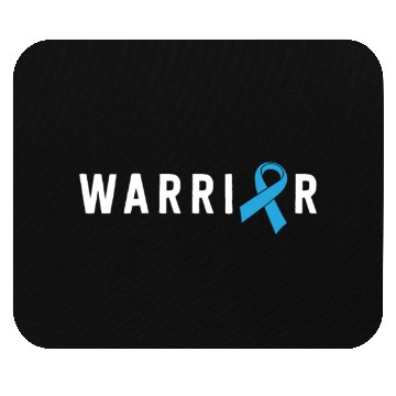 Discover Prostate Cancer Warrior Light Blue Ribbon Dad Mouse Pads