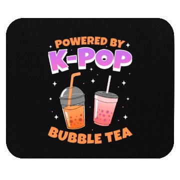 Discover Powered By K-pop Bubble Tea Mouse Pads