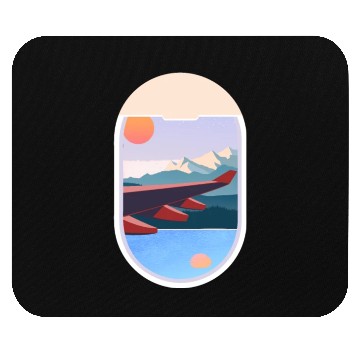 Discover Wanderlust Plane Window Travel Landscape Nature Mouse Pads