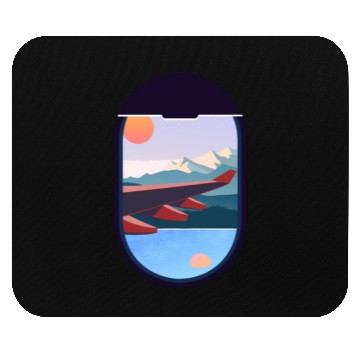 Discover Wanderlust Travel Plane Window Landscape Nature Mouse Pads