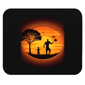 Discover Ultimate Frisbee Fans Father and Son Playing Mouse Pads