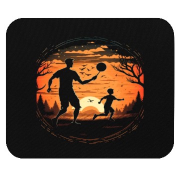 Discover Ultimate Frisbee Fans Father and Son Playing Mouse Pads