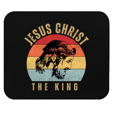 Discover JESUS CHRIST THE KING RETRO DESIGN Mouse Pads