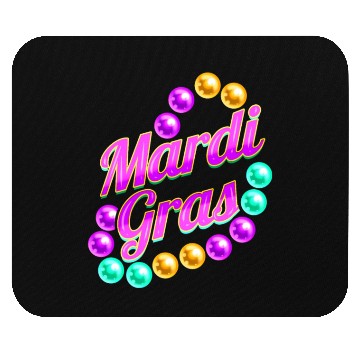 Discover Purple Lettering With Beads For Mardi Gras Mouse Pads