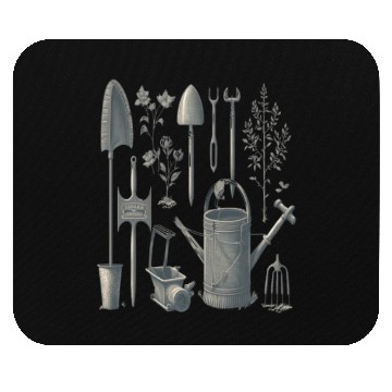Discover Florist Gardener Dad Grayscale Gardening Tools Mouse Pads
