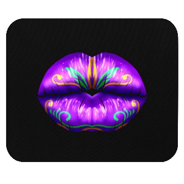 Discover Purple Lips For Mardi Gras Mouse Pads