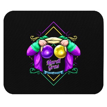 Discover Beads Costume for Mardi Gras Mouse Pads