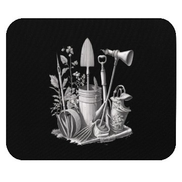Discover Florist Gardener Dad Grayscale Gardening Tools Mouse Pads