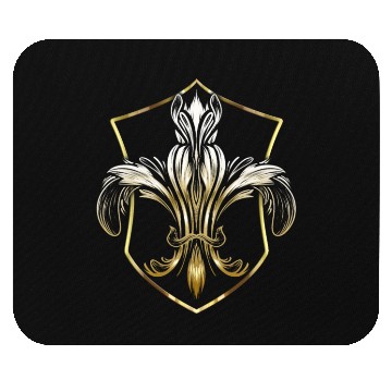 Discover Golden Coat Of Arms With Fleur De Lis Mardi Gras Mouse Pads