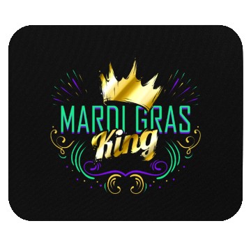 Discover Logo King of Mardi Gras Mouse Pads