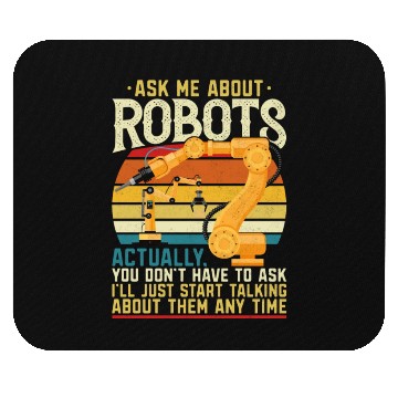 Discover Robot Robotics Engineer Retro Mouse Pads