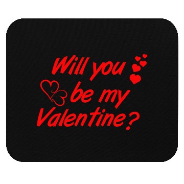 Discover Will you be my Valentine Vector Mouse Pads Design