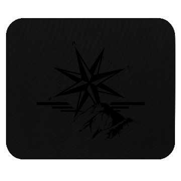 Discover Hiking nature compass mountains south adventurer Mouse Pads