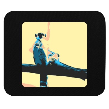 Discover ring-tailed lemur chilling - ringtailed Mouse Pads