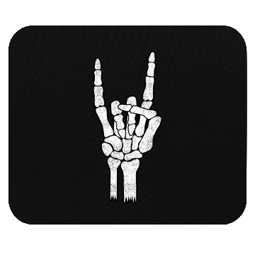 Discover Skeleton Hand Rock Metal Sign Mouse Pads