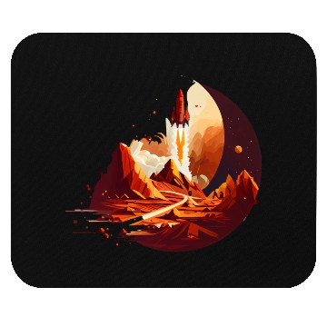 Discover Vintage Space Science Mars Fiction Geek Solar Mouse Pads