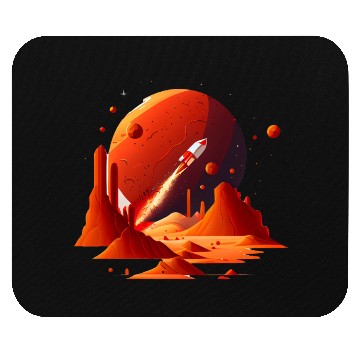 Discover Vintage Space Science Mars Fiction Geek Solar Mouse Pads