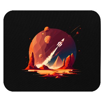 Discover Vintage Space Science Mars Fiction Geek Solar Mouse Pads