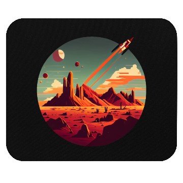 Discover Vintage Space Science Mars Fiction Geek Solar Mouse Pads