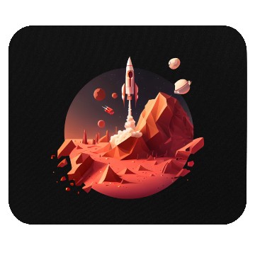 Discover Vintage Space Science Mars Fiction Geek Solar Mouse Pads