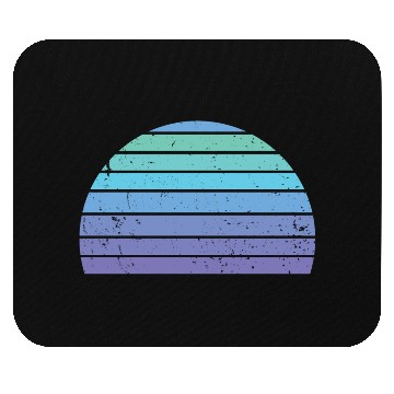 Discover Vintage Distressed Retro Sunset - Blue | Purple Mouse Pads