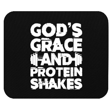 Discover God's Grace And Protein Shakes, Bodybuilding Mouse Pads
