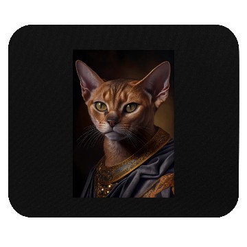 Discover Abyssinian King Cat Breed Portrait Royal Renaissa Mouse Pads