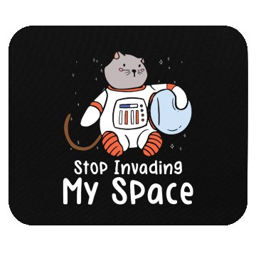 Discover Space Purring Cat Astronaut Cat Lover Spaceship Mouse Pads