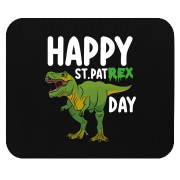 Discover Happy St Pat Rex Day Dinosaur Mouse Pads
